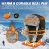 imageComhats 100 Rabbit Fur Winter Trapper Ushanka Hat Waterproof92677coffee