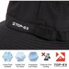 imageOversized XL XXL Mens Cooling UPF 50 Sun Hat Lightweight Foldable Wide Brim Bucket Boonie Golf Hiking FishingBlack
