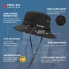 imageOversized XL XXL Mens Cooling UPF 50 Sun Hat Lightweight Foldable Wide Brim Bucket Boonie Golf Hiking FishingBlack