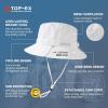 imageOversized XL XXL Mens Cooling UPF 50 Sun Hat Lightweight Foldable Wide Brim Bucket Boonie Golf Hiking FishingWhite