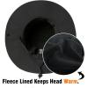 imageOversized XL XXL Waterproof Winter Bucket Fleece Lined Rain Hat Cold Weather Hiking Fishing Outdoor 5765CMBlack