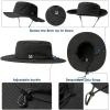 imageOversized XL XXL Waterproof Winter Bucket Fleece Lined Rain Hat Cold Weather Hiking Fishing Outdoor 5765CMBlack