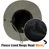 imageOversized XL XXL Waterproof Winter Bucket Fleece Lined Rain Hat Cold Weather Hiking Fishing Outdoor 5765CMDarkgrey