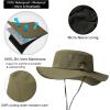 imageOversized XL XXL Waterproof Winter Bucket Fleece Lined Rain Hat Cold Weather Hiking Fishing Outdoor 5765CMGreen