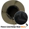 imageOversized XL XXL Waterproof Winter Bucket Fleece Lined Rain Hat Cold Weather Hiking Fishing Outdoor 5765CMGreen