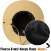 imageOversized XL XXL Waterproof Winter Bucket Fleece Lined Rain Hat Cold Weather Hiking Fishing Outdoor 5765CMKhaki