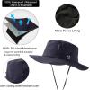 imageOversized XL XXL Waterproof Winter Bucket Fleece Lined Rain Hat Cold Weather Hiking Fishing Outdoor 5765CMNavy