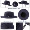 imageOversized XL XXL Waterproof Winter Bucket Fleece Lined Rain Hat Cold Weather Hiking Fishing Outdoor 5765CMNavy