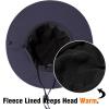 imageOversized XL XXL Waterproof Winter Bucket Fleece Lined Rain Hat Cold Weather Hiking Fishing Outdoor 5765CMNavy