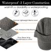 imageTOPEX LXLXXL 50 Merino Wool Waterproof All Weather Brim Beanie Fleece Lined Unisex6 Gray Waterproof