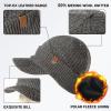 imageTOPEX LXLXXL 50 Merino Wool Waterproof All Weather Brim Beanie Fleece Lined Unisex6 Gray Waterproof