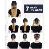 imageTOPEX Oversized L XL XXL Women High Ponytail Messy Bun Packable Unstructured UV 50 Baseball Cap Running HatWhite