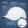 imageTOPEX Oversized L XL XXL Women High Ponytail Messy Bun Packable Unstructured UV 50 Baseball Cap Running HatWhite