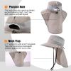 imageWomens Flap Ponytail UV 50 Packable Mesh Sun Fishing Beach Hiking Oversized XL XXL HatGrey