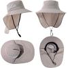 imageWomens Flap Ponytail UV 50 Packable Mesh Sun Fishing Beach Hiking Oversized XL XXL HatGrey