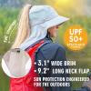 imageWomens Flap Ponytail UV 50 Packable Mesh Sun Fishing Beach Hiking Oversized XL XXL HatGrey