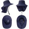 imageWomens Flap Ponytail UV 50 Packable Mesh Sun Fishing Beach Hiking Oversized XL XXL HatNavy