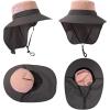imageWomens Flap Ponytail UV 50 Packable Mesh Sun Fishing Beach Hiking Oversized XL XXL HatPink