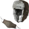imageComhats 100 Rabbit Fur Winter Trapper Ushanka Hat Waterproof92677coffee