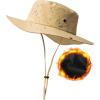 imageOversized XL XXL Waterproof Winter Bucket Fleece Lined Rain Hat Cold Weather Hiking Fishing Outdoor 5765CMKhaki