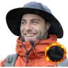 imageOversized XL XXL Waterproof Winter Bucket Fleece Lined Rain Hat Cold Weather Hiking Fishing Outdoor 5765CMNavy