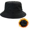 imageTOPEX Oversized XL XXL Winter Bucket Hat for Men Rain Waterproof Fleece Lined Hiking Fishing Outdoor Cold Weather94560black