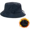 imageTOPEX Oversized XL XXL Winter Bucket Hat for Men Rain Waterproof Fleece Lined Hiking Fishing Outdoor Cold Weather94560navy Blue