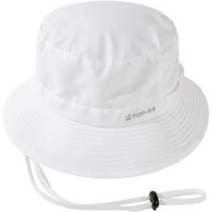 imageOversized XL XXL Mens Cooling UPF 50 Sun Hat Lightweight Foldable Wide Brim Bucket Boonie Golf Hiking FishingWhite