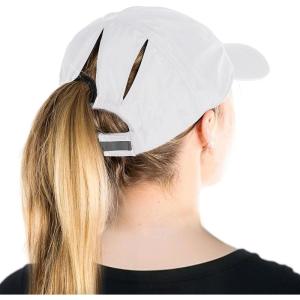 imageTOPEX Oversized L XL XXL Women High Ponytail Messy Bun Packable Unstructured UV 50 Baseball Cap Running HatWhite