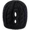 imageChicPony Merino Wool Blend Messy Bun Ponytail Hole Fleece Lined Beanie Winter Hat Big Head WomenBlackpony
