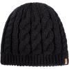 imageChicPony Merino Wool Blend Messy Bun Ponytail Hole Fleece Lined Beanie Winter Hat Big Head WomenBlackpony