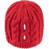 imageChicPony Merino Wool Blend Messy Bun Ponytail Hole Fleece Lined Beanie Winter Hat Big Head WomenMaple Redpony
