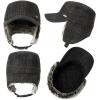 imageTOPEX Oversized XLXXL Unisex Winter Trapper Military Hat Faux Fur Earflaps Quilted Lined Baseball CapBrowntwill