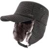 imageTOPEX Oversized XLXXL Unisex Winter Trapper Military Hat Faux Fur Earflaps Quilted Lined Baseball CapArmygreentwill