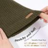 imageOversize LXLXXL Merino Wool Satin Lined Slouchy Beanie Big Large Head Knit HatOlivedrabsatin