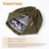 imageOversize LXLXXL Merino Wool Satin Lined Slouchy Beanie Big Large Head Knit HatOlivedrabsatin