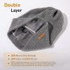 imageOversize LXLXXL Merino Wool Satin Lined Slouchy Beanie Big Large Head Knit HatSmoke Greysatin