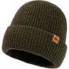 imageOversized LXLXXL Merino Wool Blend Waffle Beanie No Lined Hat Warm Skull Watch Cap WinterArmygreenwaffle