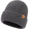 imageOversized LXLXXL Merino Wool Blend Waffle Beanie No Lined Hat Warm Skull Watch Cap WinterGreywaffle