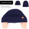 imageOversized LXLXXL Merino Wool Blend Waffle Beanie No Lined Hat Warm Skull Watch Cap WinterNavywaffle