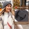 imageOversized LXLXXL Merino Wool Blend Waffle Beanie No Lined Hat Warm Skull Watch Cap WinterNavywaffle