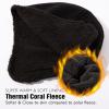 imageTOPEX Oversized XLXXL Merino Wool Blend Waterproof Earflap Beanie Fleece Lined Hat Winter Skull CapBlack