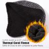 imageTOPEX Oversized XLXXL Merino Wool Blend Waterproof Earflap Beanie Fleece Lined Hat Winter Skull CapBlack Mix