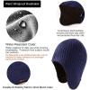 imageTOPEX Oversized XLXXL Merino Wool Blend Waterproof Earflap Beanie Fleece Lined Hat Winter Skull CapNavy