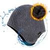 imageTOPEX Oversized XLXXL Merino Wool Blend Waterproof Earflap Beanie Fleece Lined Hat Winter Skull CapGrey