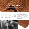 imageOversized LXLXXL DryKnit Waterproof Merino Wool Blend Beanie Fleece Lined Knit Hat for AllWeather WinterBrown