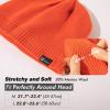 imageOversized LXLXXL DryKnit Waterproof Merino Wool Blend Beanie Fleece Lined Knit Hat for AllWeather WinterOrange
