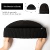 imageTOPEX Oversized LXLXXL Merino Wool Blend Short Fisheman Beanie Lightweight Warm Hat for Cold Weather WinterBlack50merino