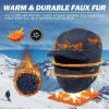 imageOversized XLXXL Waterproof Aviator Cap Faux Fur Earflap Mask Winter Trapper Hat Cold WeatherGreenmask