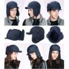 imageOversized XLXXL Waterproof Aviator Cap Faux Fur Earflap Mask Winter Trapper Hat Cold WeatherNavymask